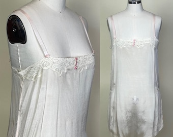 Vintage 1920s Seiden Crepe Strampler Dessous