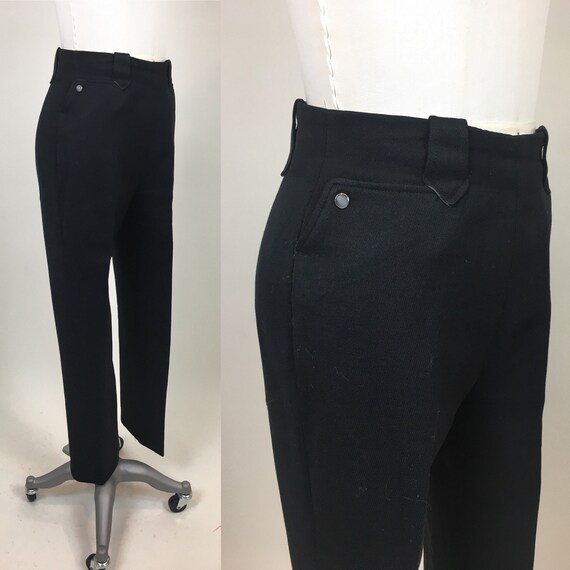 Vintage 1940s H Bar C Black Western Gabardine Pant