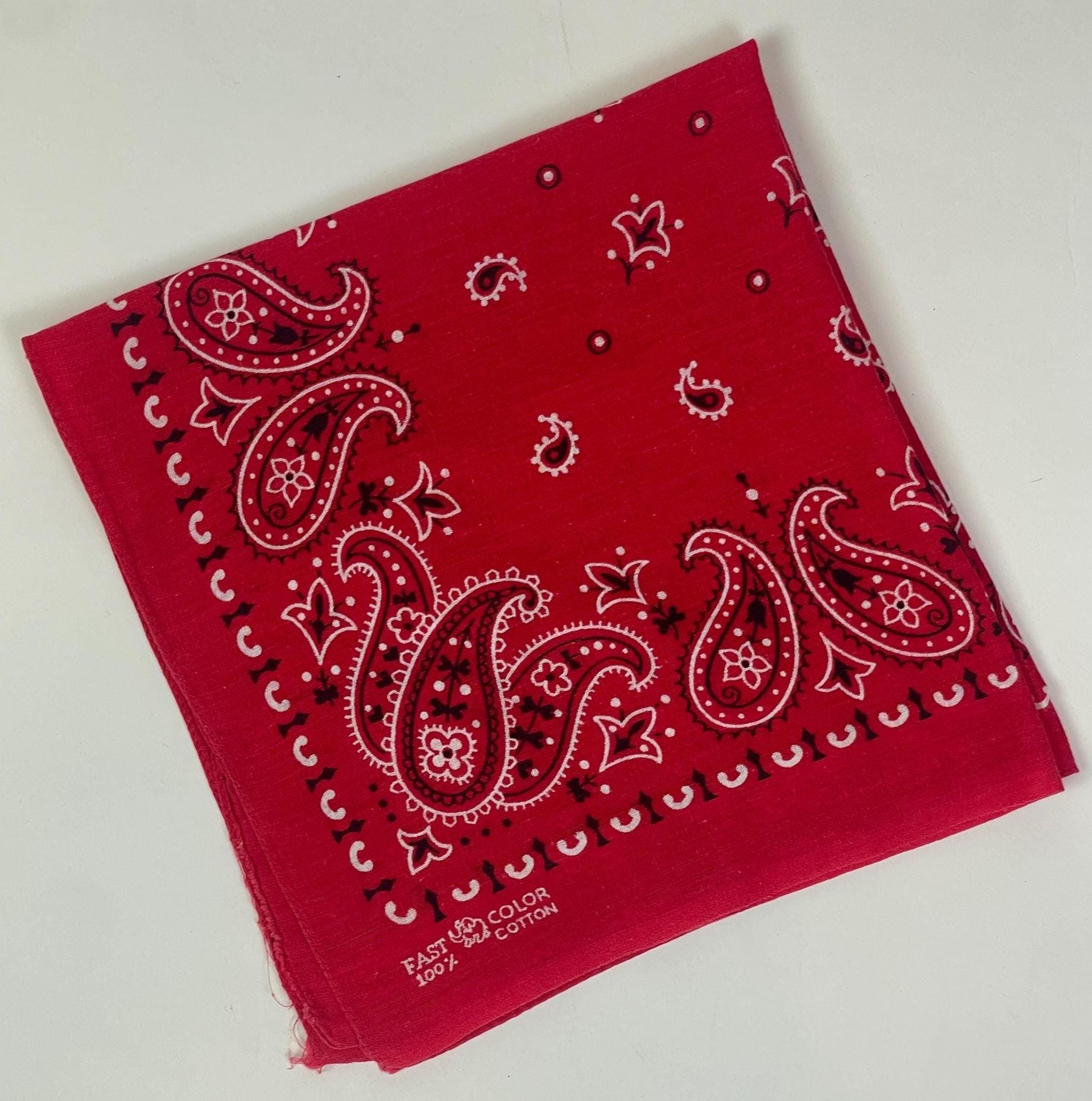 Vintage Elephant Brand Trunk UP Red Bandana - Etsy