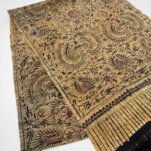 Scialle avvolgente in tessuto indonesiano intrecciato a mano vintage Tuban Batik