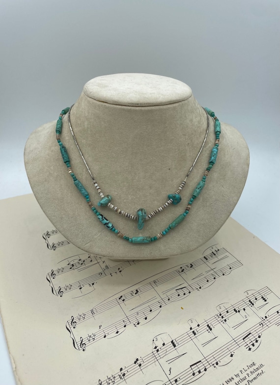 Very Old Early Vintage Santo Domingo 'Fat Heishi' Native American Jewelry Silver Bead Necklace Very Old Early Vintage Santo Domingo 'Fat Heishi' Native American Jewelry Silver Bead Necklace