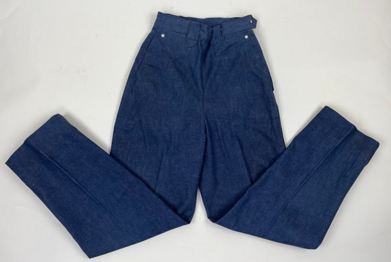 Vintage 1950s LEVIS Short Horn Skull Denim Indigo… - image 1