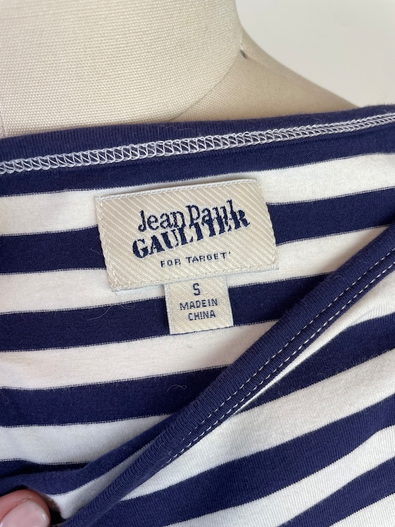 Jean Paul Gaultier Blue White Striped Anchor T Sh… - image 6