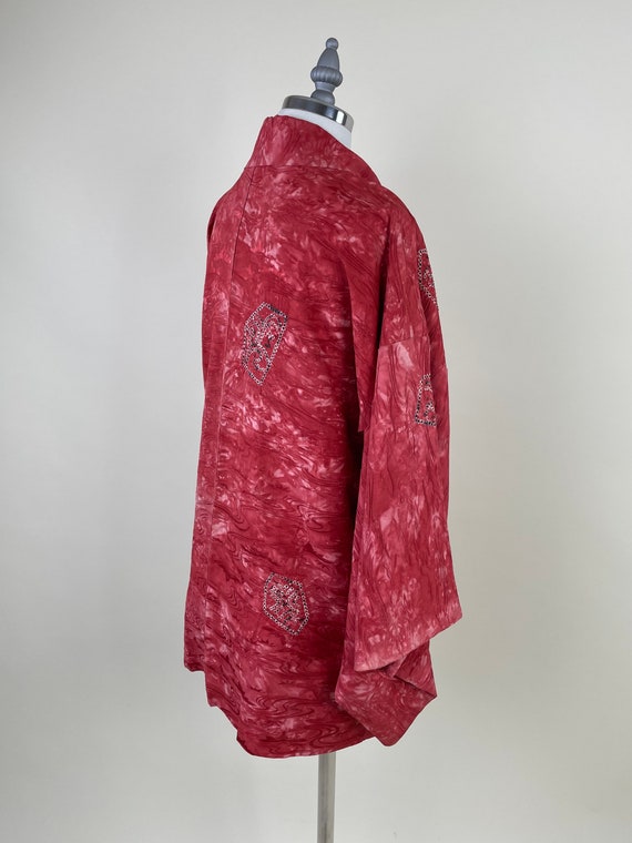 Vintage Japanese Silk Shibori Haori Kimono / Vint… - image 7