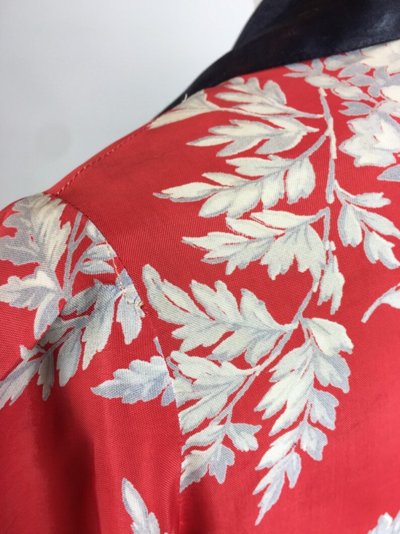 vintage 1940s Rayon Loungewear Set vintage Rayon Floral Pajama Palazzo Pant Lounge Set