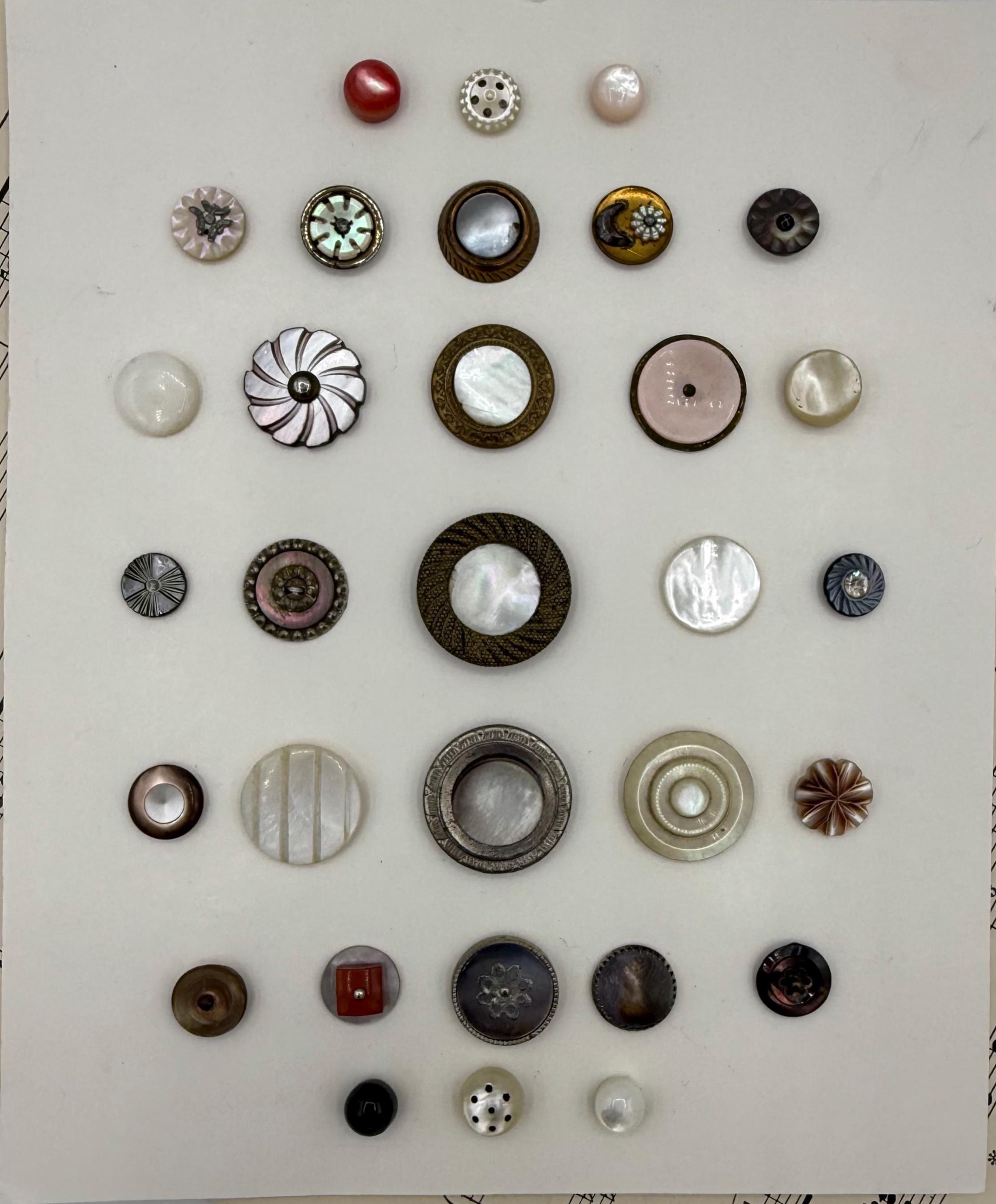 8 Boutons Cœur En Nacre - 27mm - Pour Couture Et Créations DIY