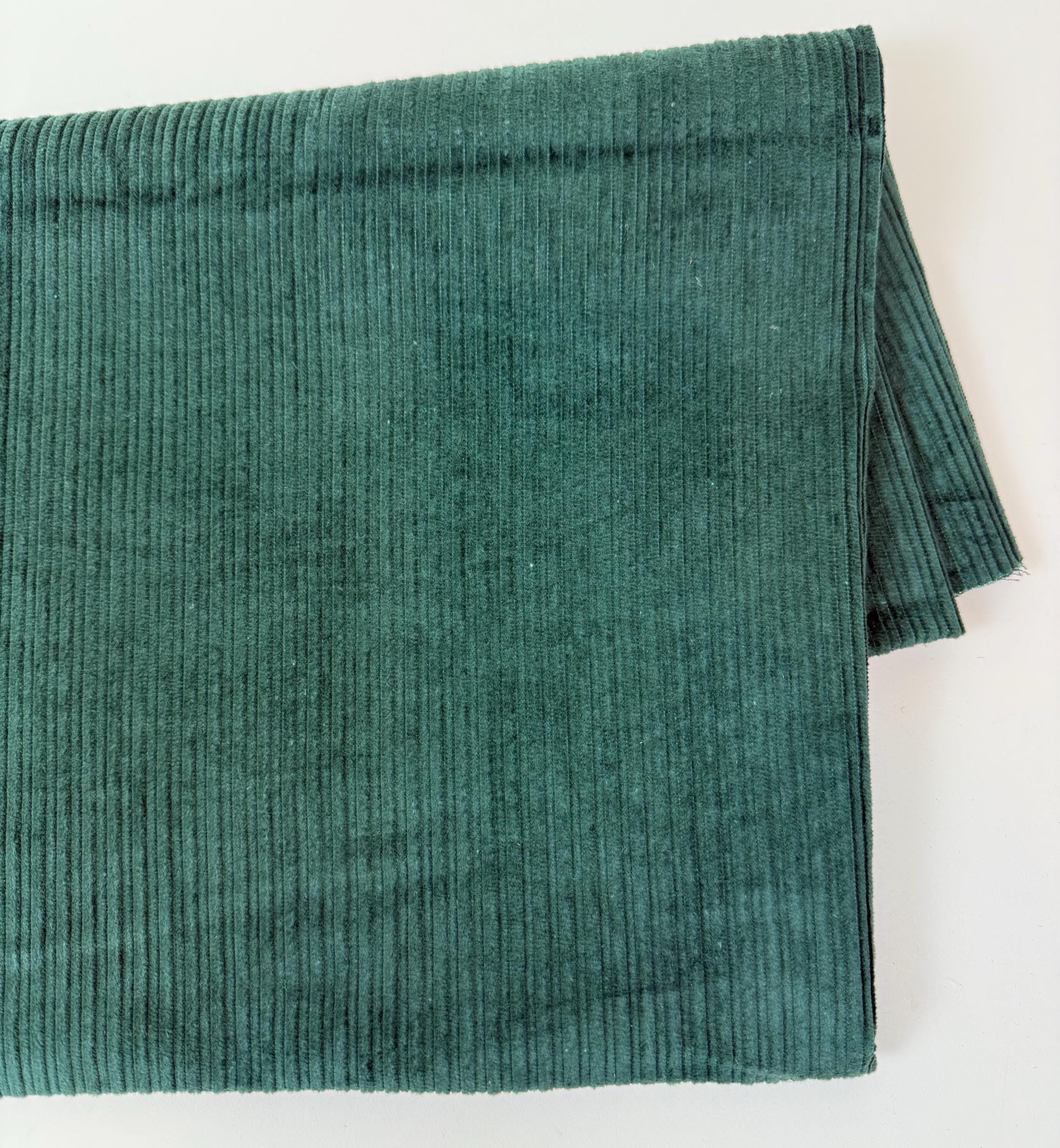 Vintage 1970s Forest Green Wide Wale Cotton Cord Corduroy Fabric 8 ...