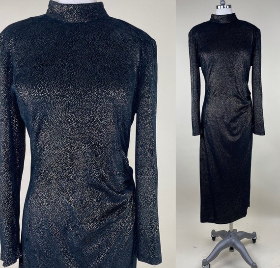 Vintage 1980s French Disco Dress / 80s Made in Fr… - image 1