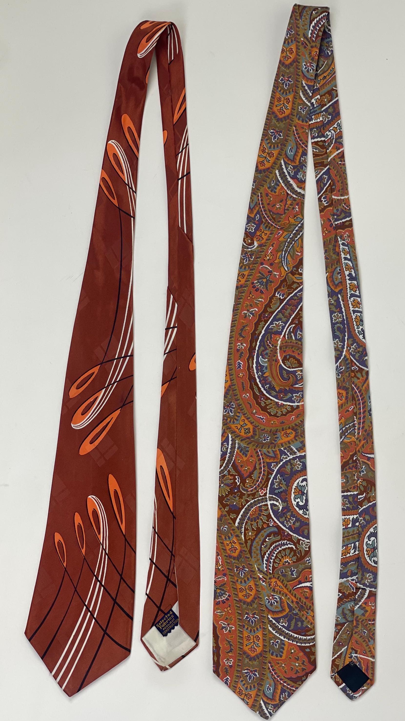 Vintage 1940s 1970s Graphic Paisley Wide Tie - Etsy
