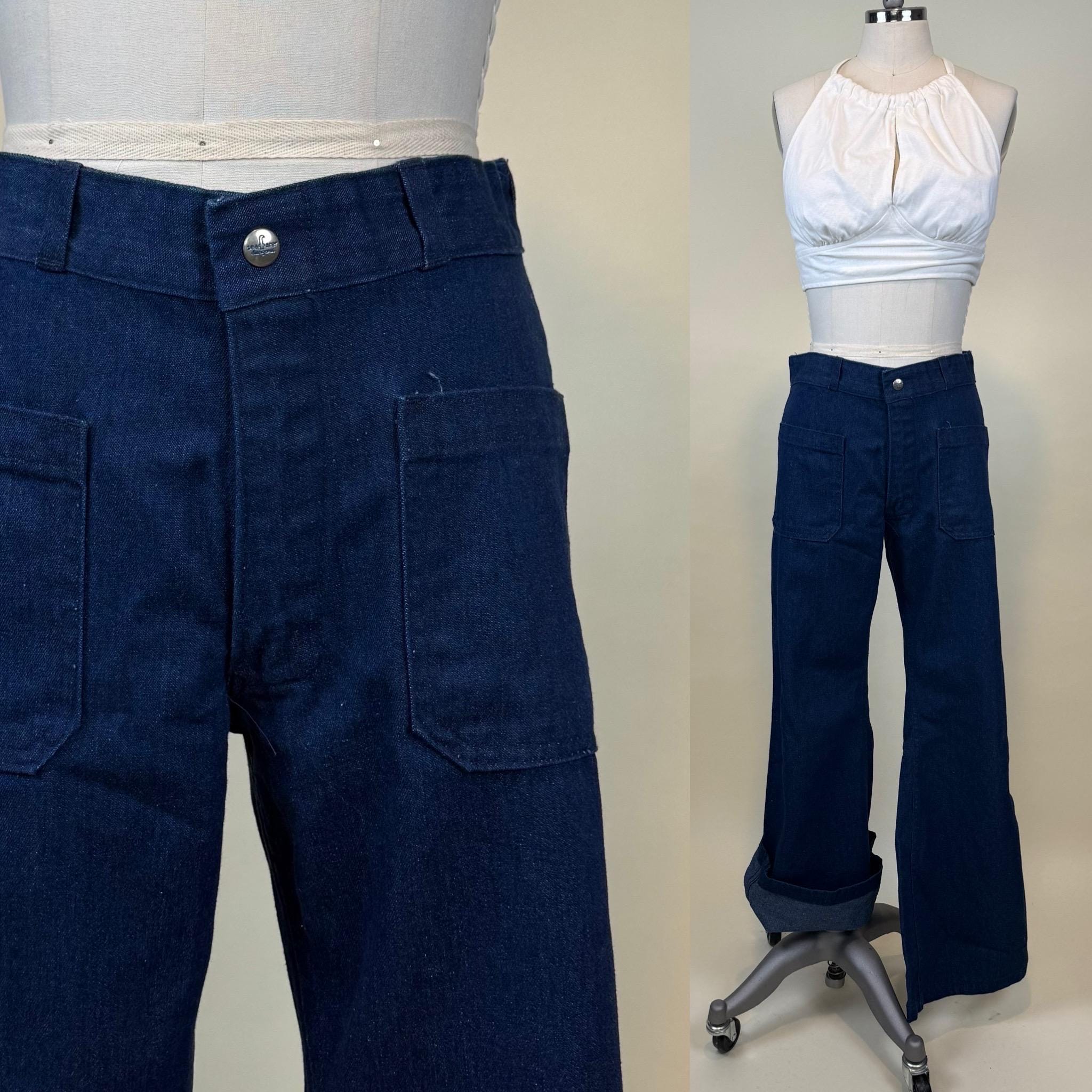 Vintage Seafarer Swabbies Navy Cotton Denim Twill Military Jeans