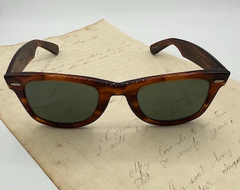 Óculos de Sol Ray-Ban Vintage Wayfarer Tartaruga / Fabricados nos EUA
