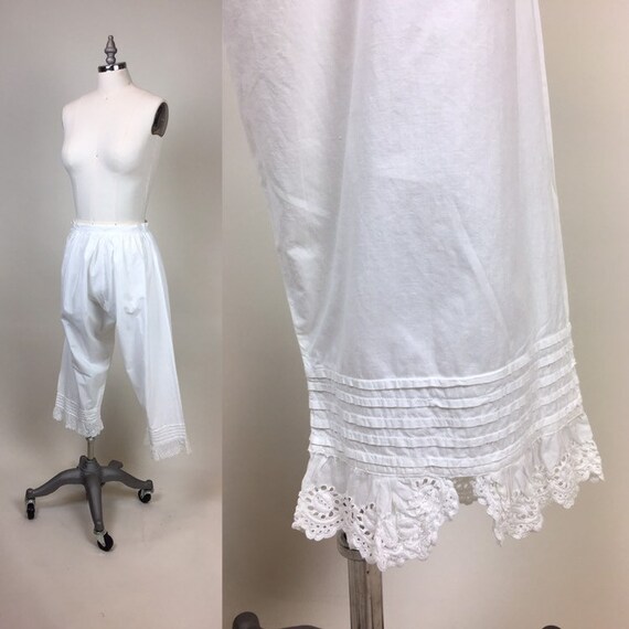 Vintage Antique Edwardian Victorian White Cotton L