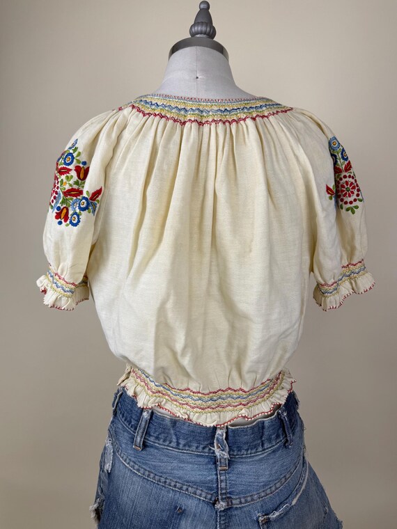 Vintage 1940s Bohemian Hungarian Embroidered Folk… - image 8