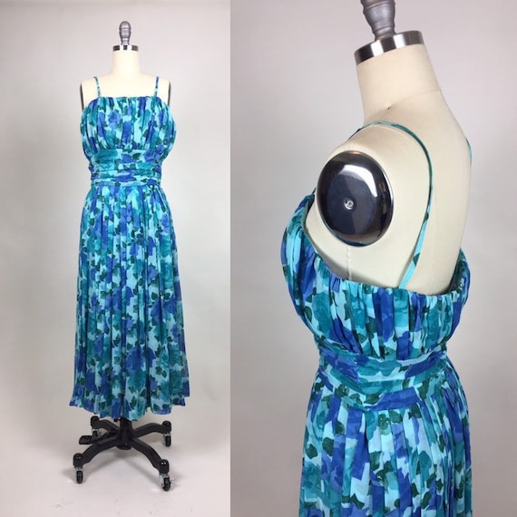 Vintage 1950s Strappy Sun Dress / vintage 50s Sexy
