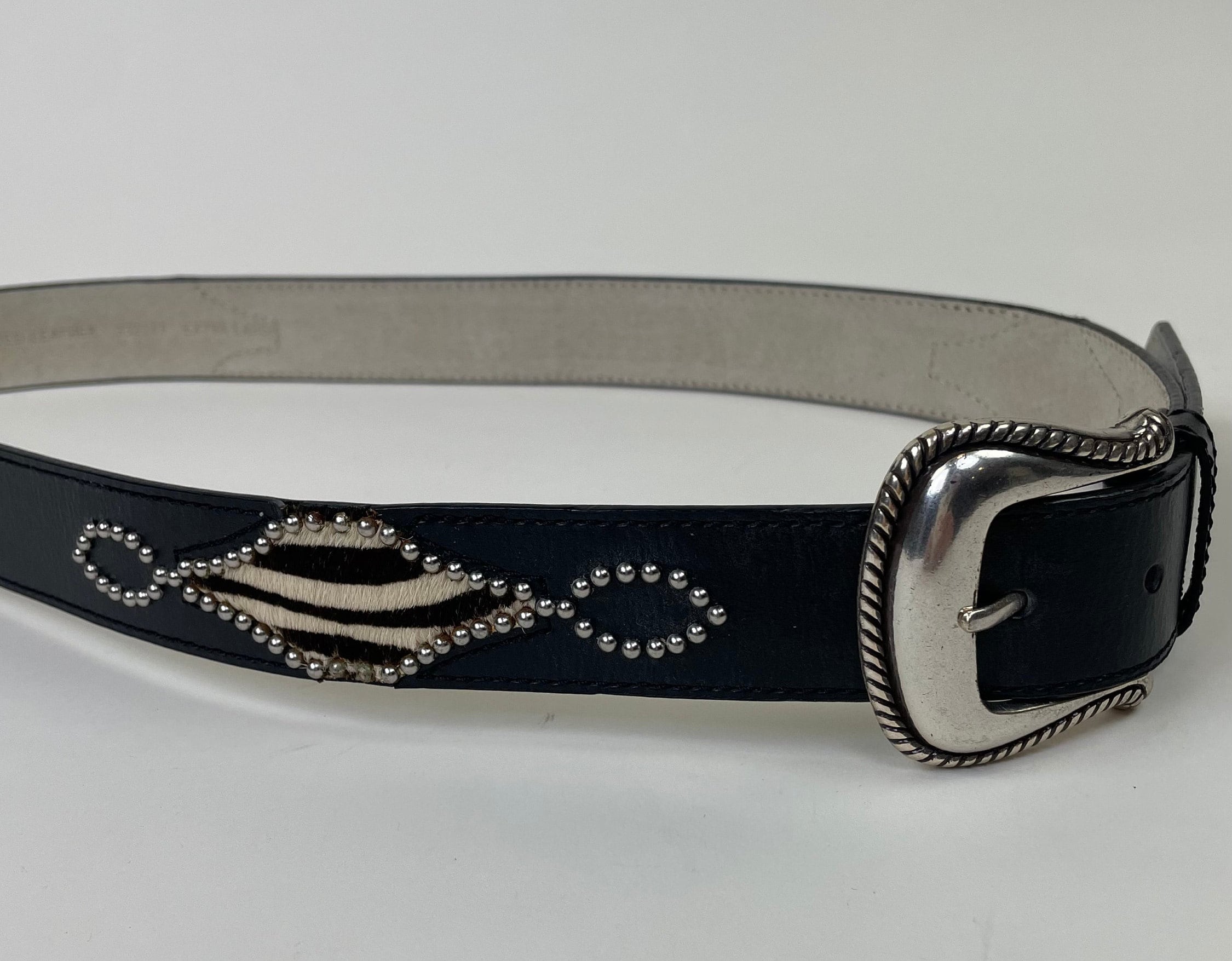 Vintage Studded Leather Belt 38 - Etsy display picture 3
