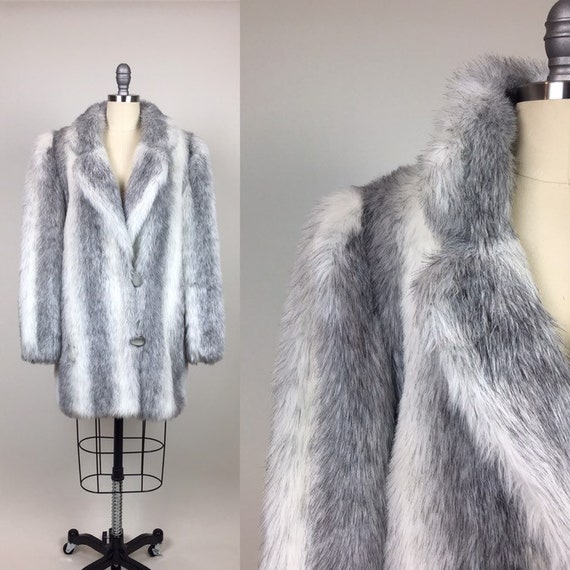 vintage 1980s Faux Fur Huggy Bear Coat / Vintage 8