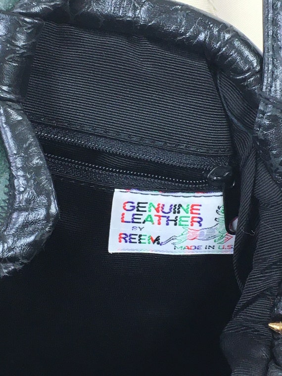 Vintage 1980s Leather Patchwork Convertible Cross… - image 8