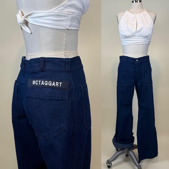 Vintage Seafarer Swabbies Navy Cotton Denim Twill Military Jeans
