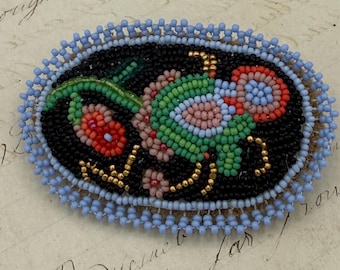 Horquilla vintage de cuentas de nativos americanos de los años 70