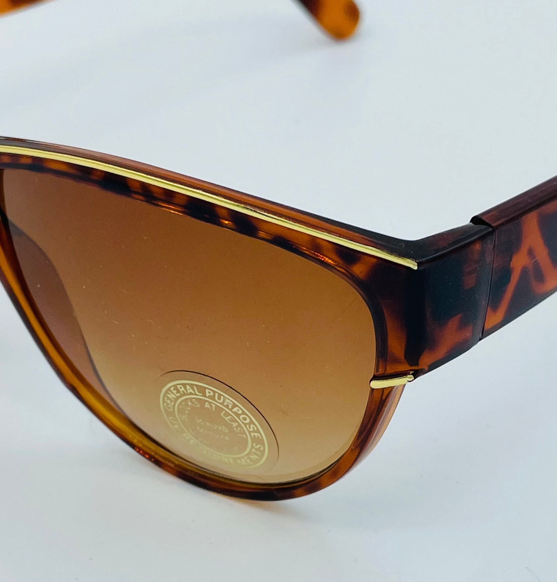Vintage 80s Tortoise Shell Gold Mob Wife Sunglasses - Etsy  display picture 2