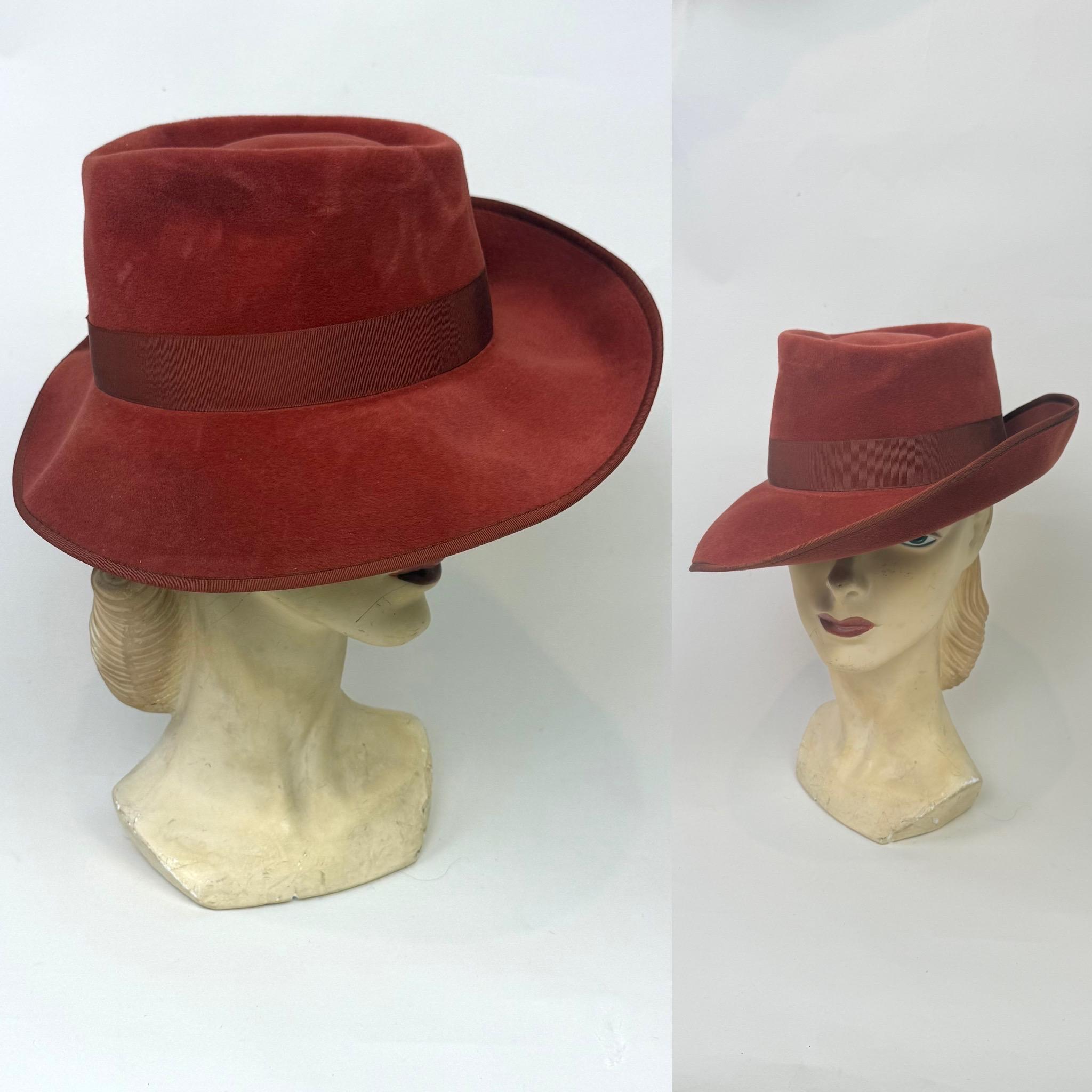 帽子 40s VINTAGE Borsalino 7 1/2 60cm 1940s Borsalino Hat - Etsy
