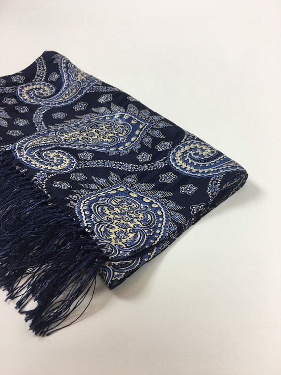 vintage Rayon Paisley Scarf / vintage 1940s Paisle