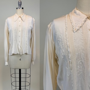 1940s Silk Shirt - Etsy