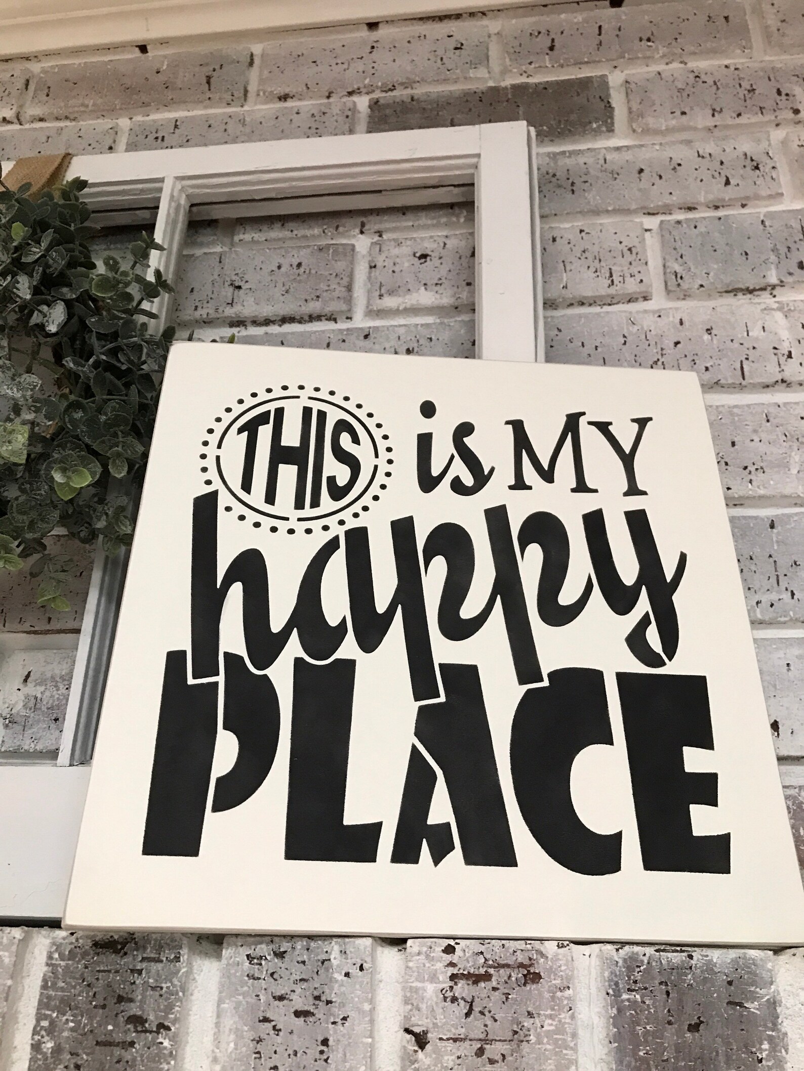 THIS is My HAPPY Place Hand Painted Wood Sign Home Wall Etsy