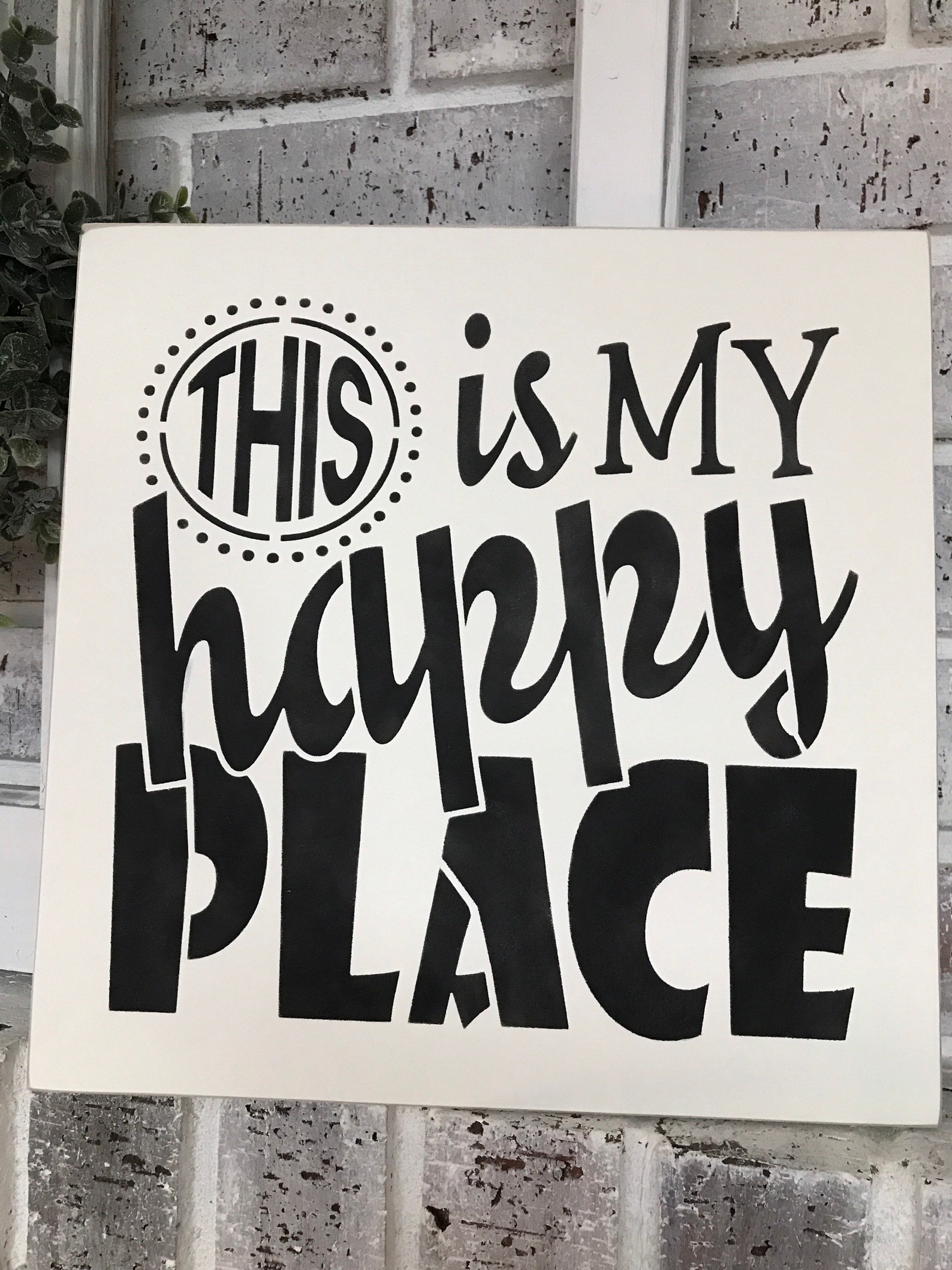 THIS is My HAPPY Place Hand Painted Wood Sign Home Wall Etsy