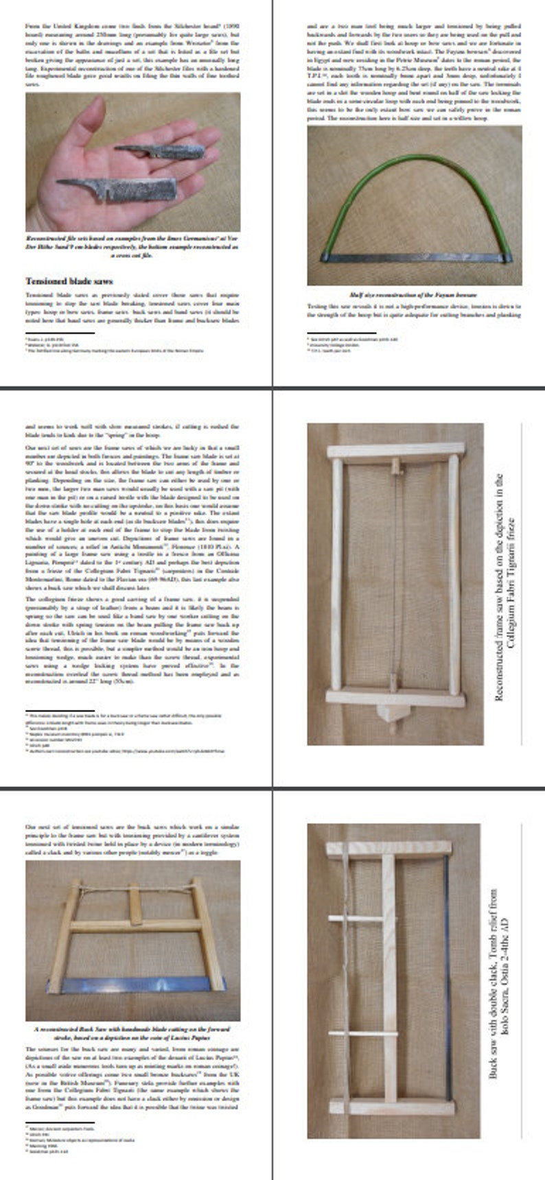 Saws of the Roman Empire 44 page book A5 on period saws 4thc BC to 4thc AD image 3