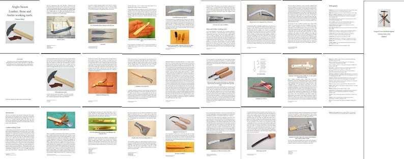 28-sidig A5-bok om anglosaxiskt läder Verktyg för ben- och hornbearbetning Daegrad Tools Sheffield bild 2