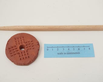 70g spinnspindel i keramik med mönster och spindel i bokträ