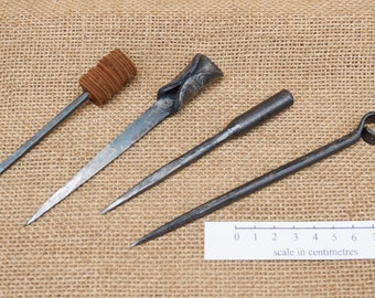 Roman leather workers awls from the city of London choice of 4