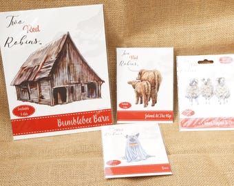 Destacar los conjuntos de troqueles de artesanía BNIP ovejas unidas en el hip boo y bunblebee bard