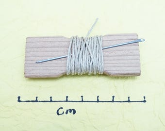 Viking Bjorko cedar wood thread winder linen and steel needle SHM5208