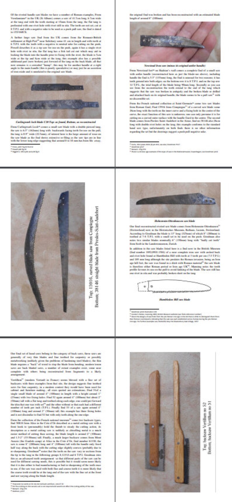 Saws of the Roman Empire 44 page book A5 on period saws 4thc BC to 4thc AD image 6