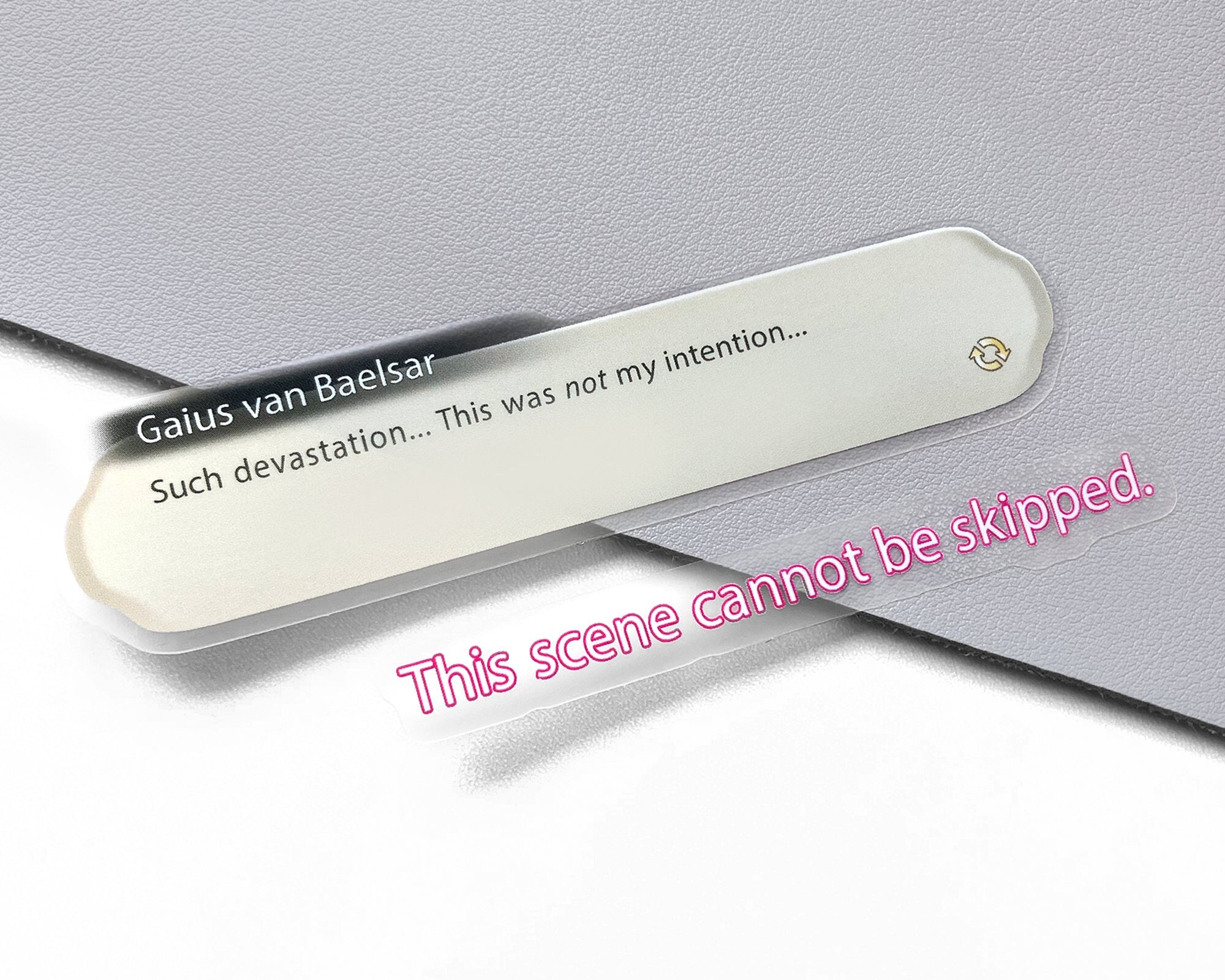 Such Devastation & "This Scene Cannot Be Skipped" - FFXIV Vinyl Transparent Stickers