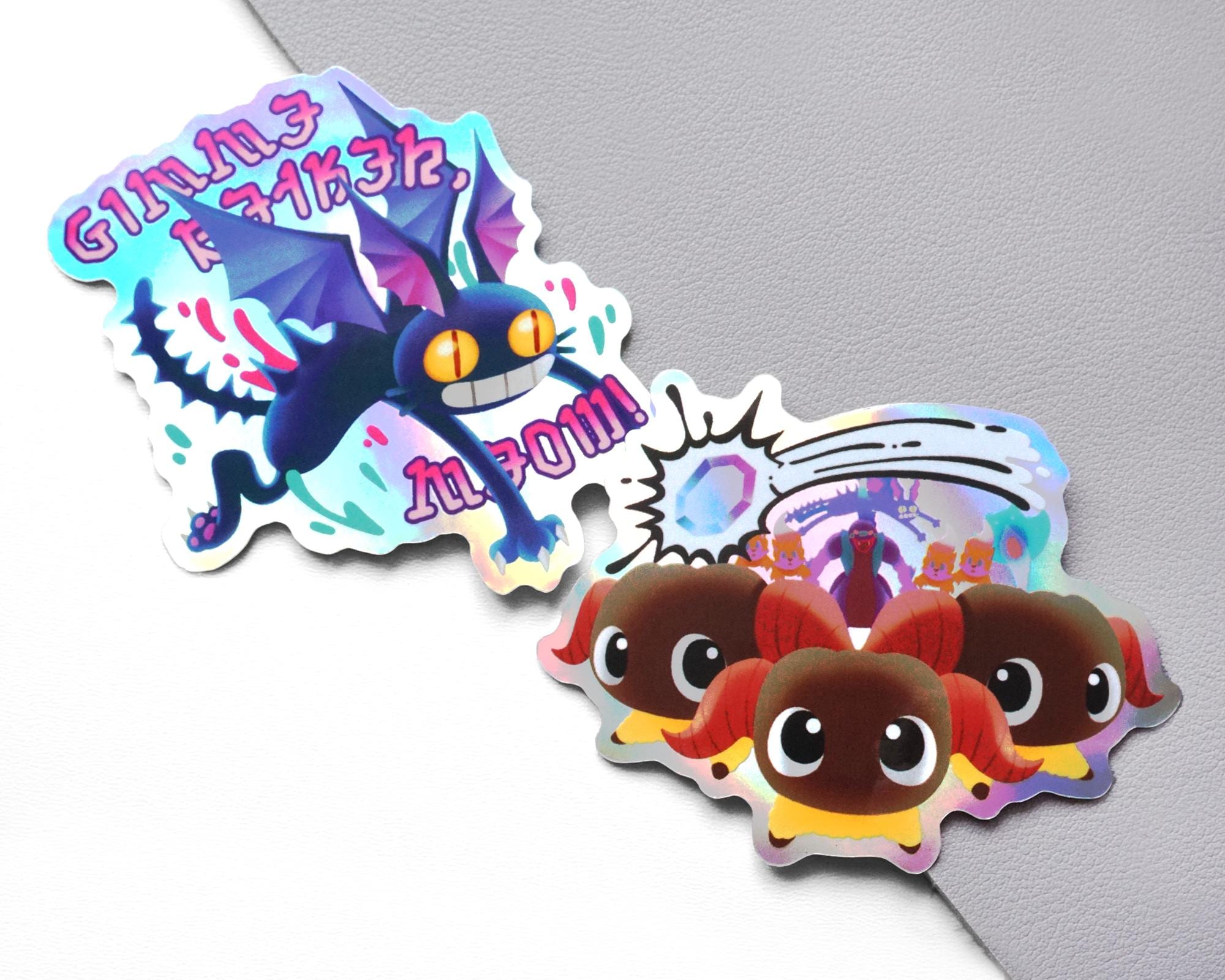 FFXIV Gimme Cat & Yan - Arcadion M6S Holographic Vinyl Stickers - Etsy