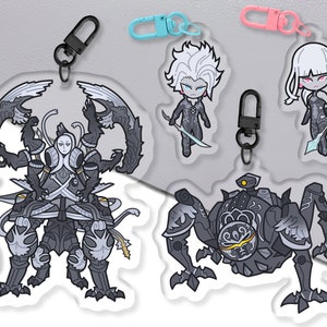 Omega FFXIV Charms & Acrylic Stand