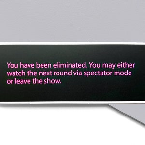 Blunderville &quot;You Have Been Eliminated&quot; Fall Guys - FFXIV Vinyl Sticker