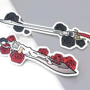 FFXIV Gunblades N&#39; Roses - Vinyl Metallic Stickers