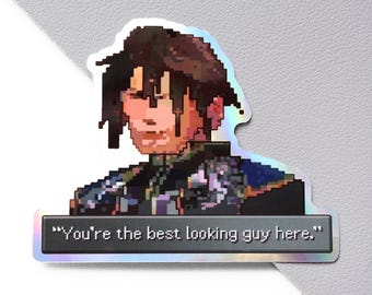 FFVIII Squall Leonhart Holographic Vinyl Sticker