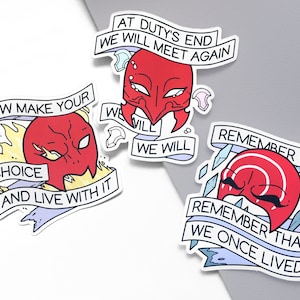 Unsundered Ascian Masken - FFXIV Vinyl Metallic Stickers