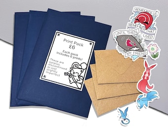 FFXIV Discounted Print & Sticker Packs (B-Grade/Discontinued)