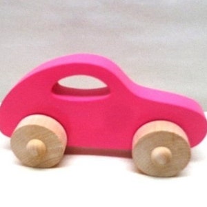 Wood Wooden Toy Car, Party Favor Toy, Push Toy, Birthday Gift Kids, Car Toy image 4