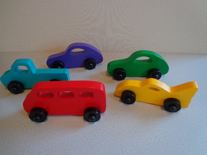 Party Favor Toy Truck Kids Toys Gift For Boy and Girl Vehicles Party Favor Toy Wood Toy Truck Bus and Car Car and Bus