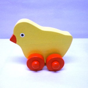 Wooden Toy Turtle, Car, Ladybug, Bunny,& Chicken Wood Push Kids Toy, Giveaways Toys For Children, Easter Gift Kids image 4