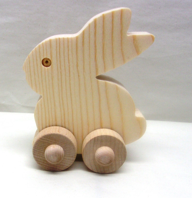 Natural Wood/wooden Bunny Toy Rabbit Toy Gift Kids Toy Etsy
