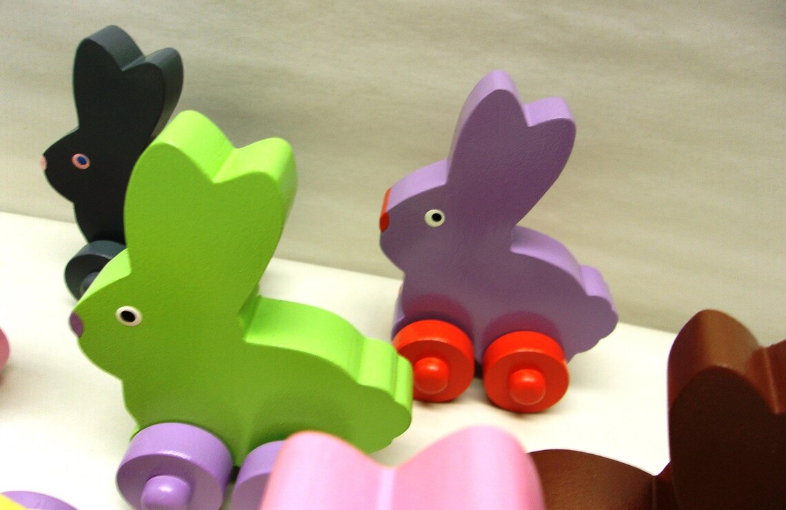 Toy Bunnies Easter Toys Bunnies Easter Gift Kids Easter Toy Etsy
