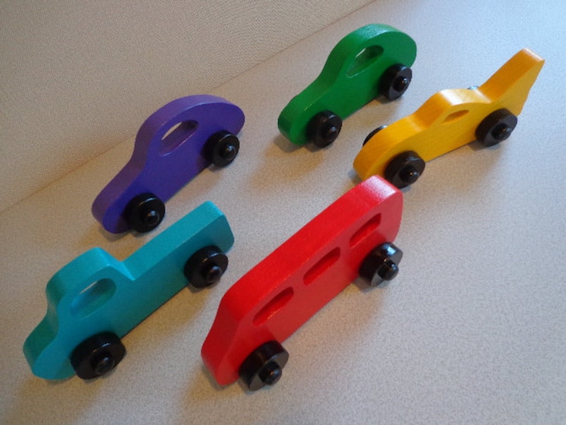 Wood/Wooden Toy Vehicles: Truck, Bus and Car, Vehicles Party Favor Toys, Birthday Gift For Boy and Girls image 3